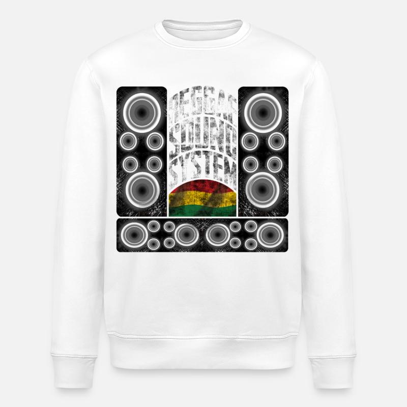 Reggae Sound System Design - Stanley/Stella Unisex Bio-Sweatshirt ROLLER - Weiß