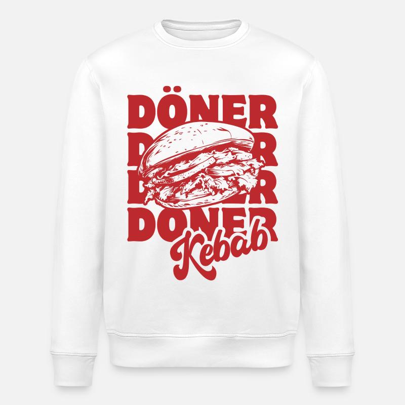 Döner Kebab - Restauration rapide - Spruch - Sweat bio ROLLER Stanley/Stella Unisexe - blanc
