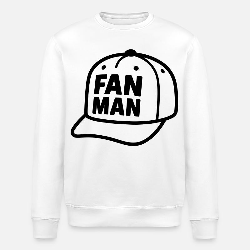 FANMAN Cap - Stanley/Stella ROLLER Unisex Organic Sweatshirt - white