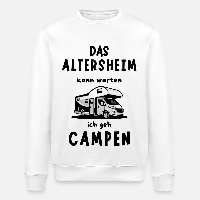 Camping Retraités Maison de retraite Camping-car - Sweat bio ROLLER Stanley/Stella Unisexe - blanc
