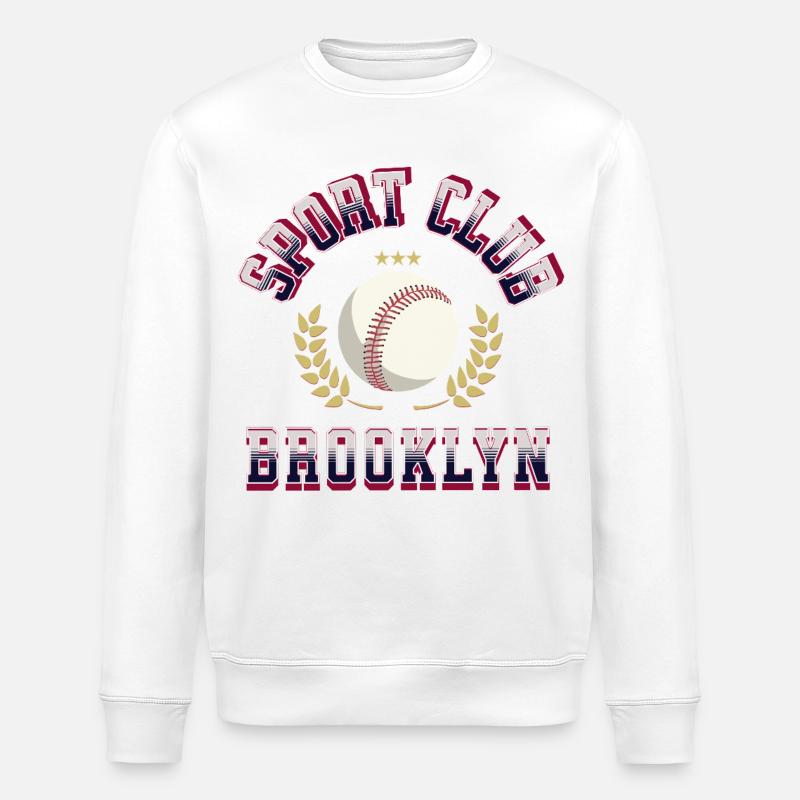 Baseball Teamgeist Emblem - Sweat bio ROLLER Stanley/Stella Unisexe - blanc