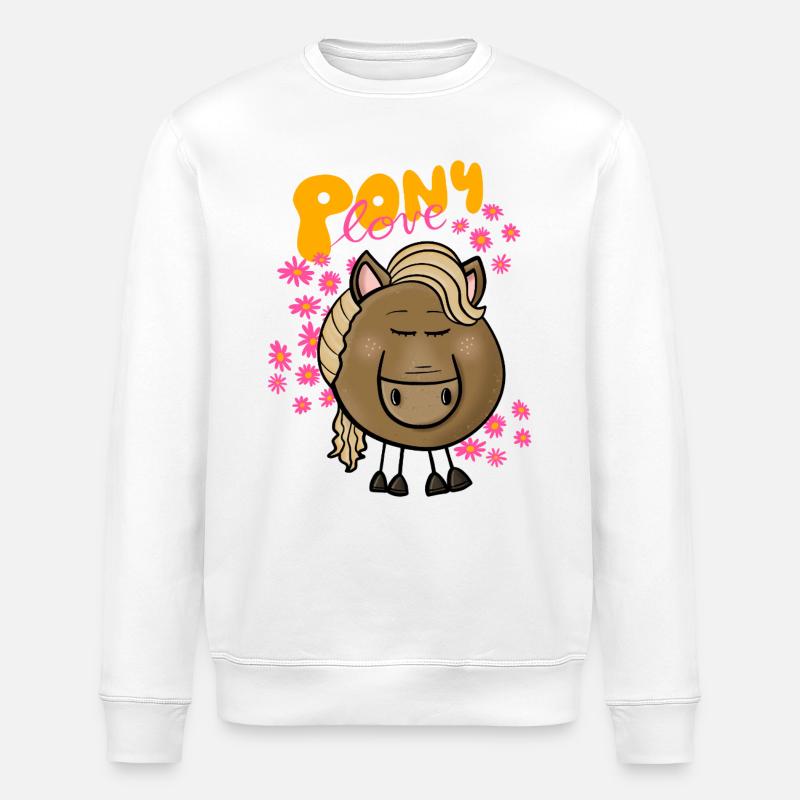 Pony Liebe - Stanley/Stella Unisex Bio-Sweatshirt ROLLER - Weiß