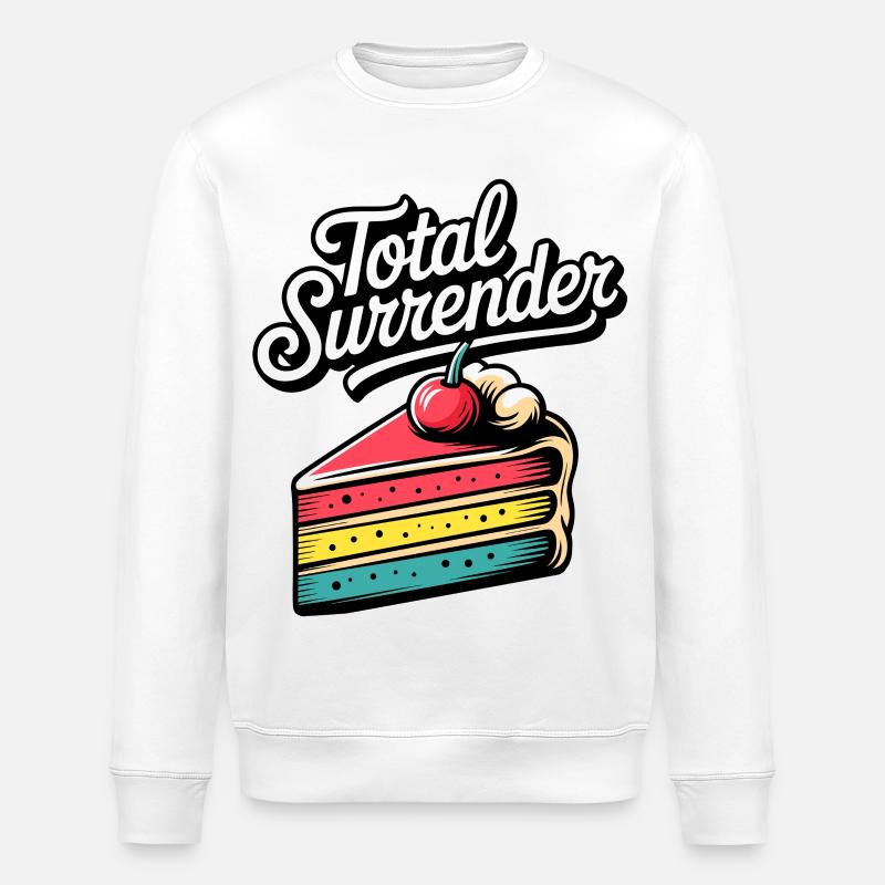 Total Surrender Cake Pop Art - Stanley/Stella ROLLER Unisex Organic Sweatshirt - white