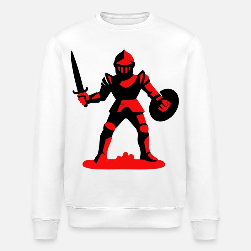 Chevalier Rouge - Sweat bio ROLLER Stanley/Stella Unisexe - blanc