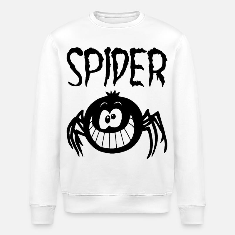 Das Lächeln der schwarzen Spinne - Stanley/Stella Unisex Bio-Sweatshirt ROLLER - Weiß