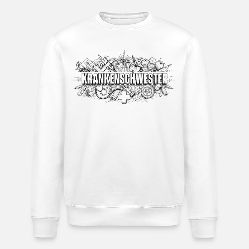 infirmier - Sweat bio ROLLER Stanley/Stella Unisexe - blanc