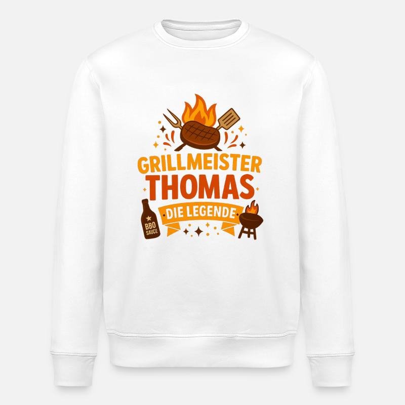 Grill Master Thomas La Légende - Sweat bio ROLLER Stanley/Stella Unisexe - blanc