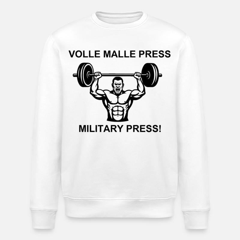 Weight training motivation - Stanley/Stella ROLLER Unisex Organic Sweatshirt - white