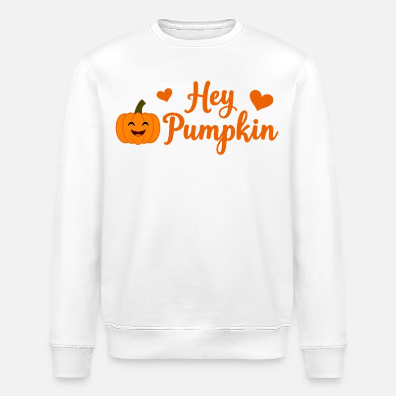 Hey Pumpkin süße Herbst-Design - Stanley/Stella Unisex Bio-Sweatshirt ROLLER - Weiß