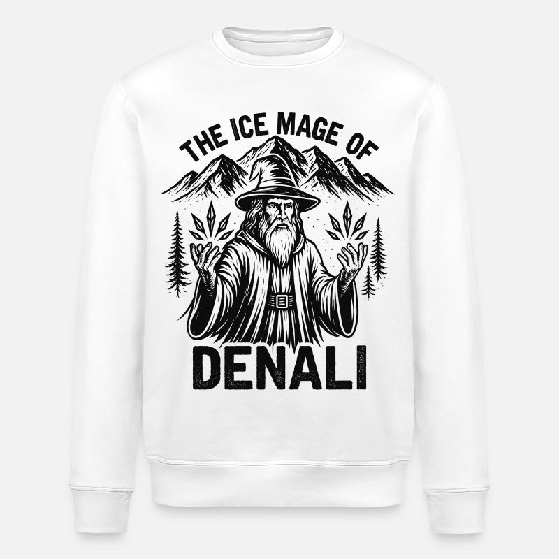 Der Eiszauberer von Denali - Stanley/Stella ROLLER Unisex Organic Sweatshirt - white