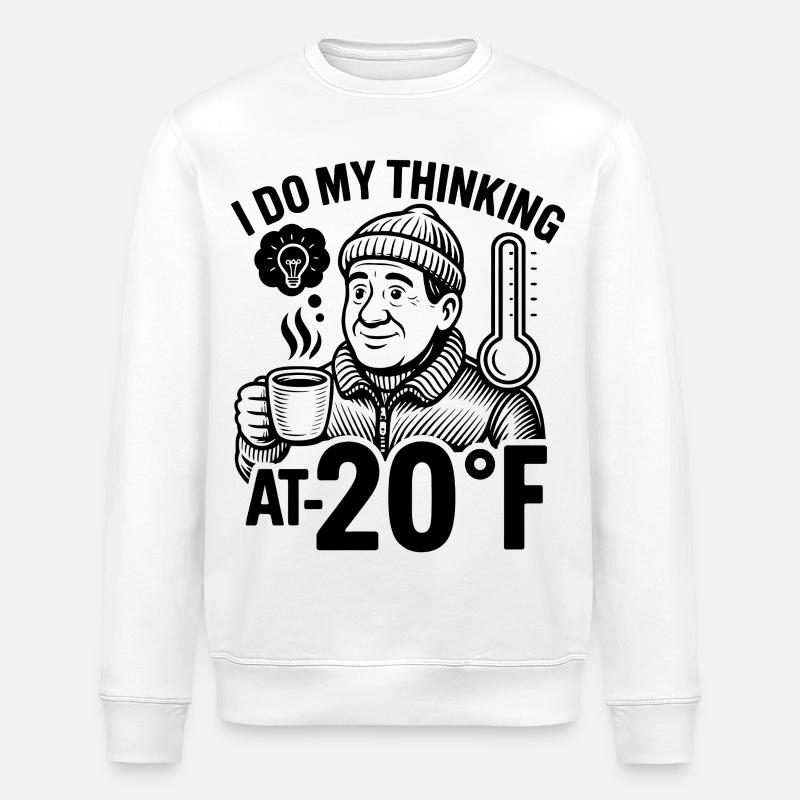 Winterkaffee Freund Design - Stanley/Stella Unisex Bio-Sweatshirt ROLLER - Weiß