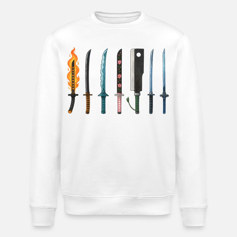 Conception de la collection d’épées d’anime - Sweat bio ROLLER Stanley/Stella Unisexe - blanc
