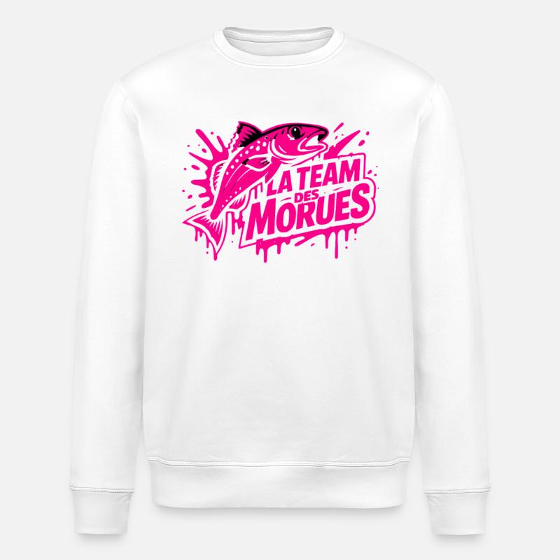 Neon Cod Team - Stanley/Stella ROLLER Unisex Organic Sweatshirt - white