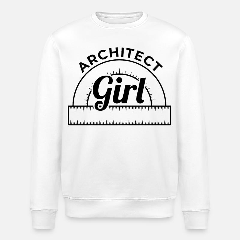 Architekt Mädchen - Stanley/Stella Unisex Bio-Sweatshirt ROLLER - Weiß