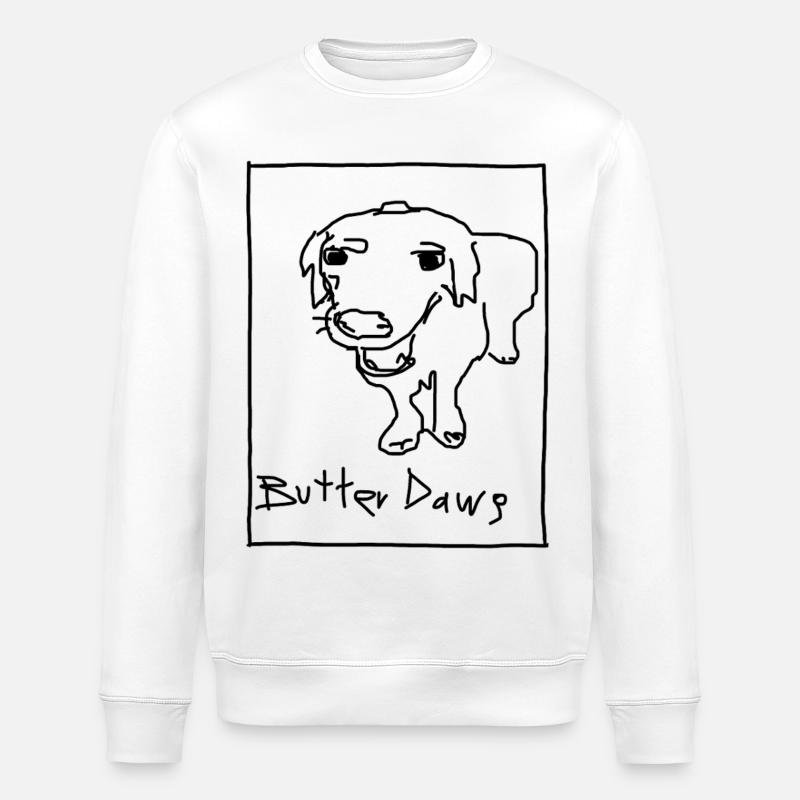 Butterhund (Dawg) - Stanley/Stella Unisex Bio-Sweatshirt ROLLER - Weiß