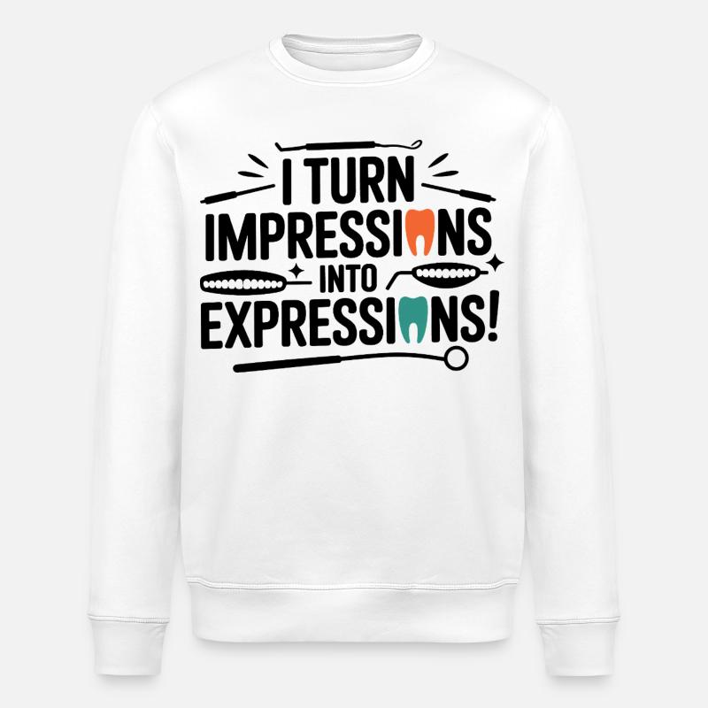 Zahntechniker Wachsschnitzer - Stanley/Stella Unisex Bio-Sweatshirt ROLLER - Weiß