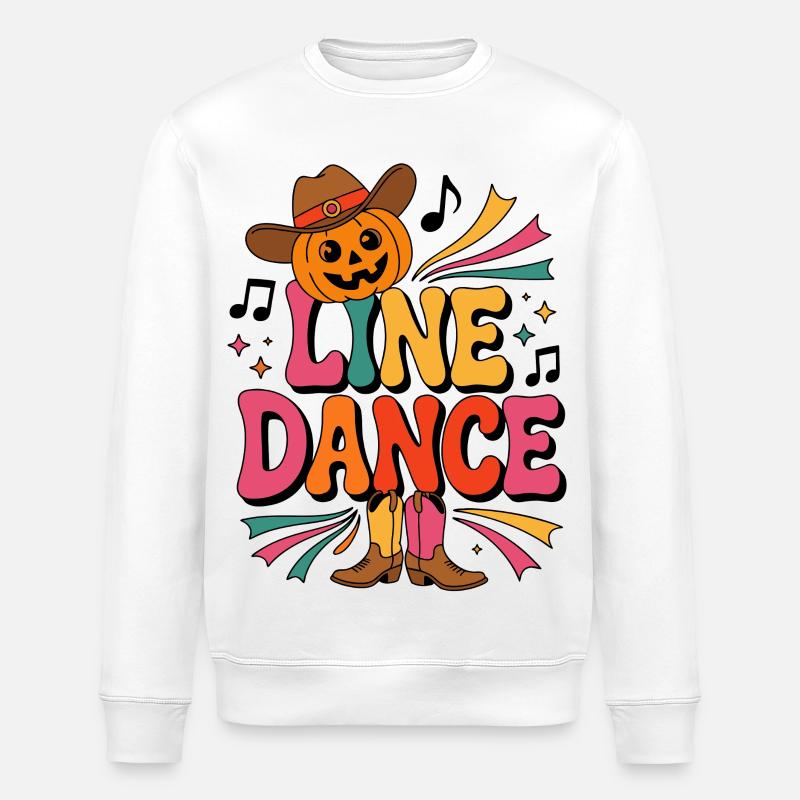 Line Dance Halloween - Stanley/Stella Unisex Bio-Sweatshirt ROLLER - Weiß