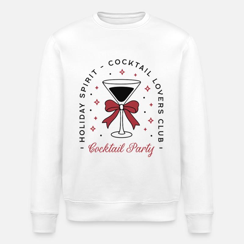 Cocktailparty-Mädchen Weihnachts-Neujahr - Stanley/Stella Unisex Bio-Sweatshirt ROLLER - Weiß