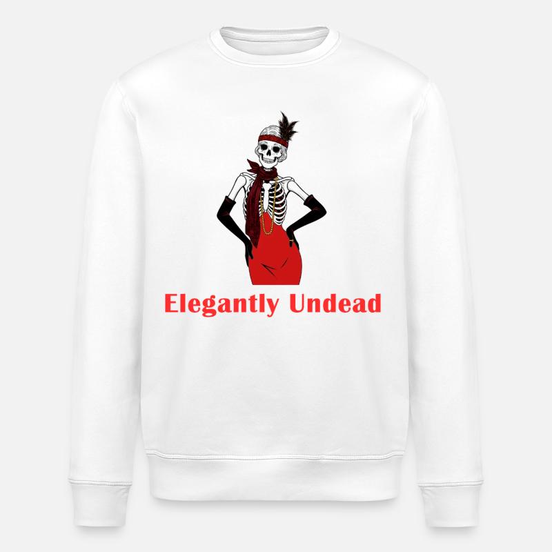 Elegantly Undead - Stanley/Stella Unisex Bio-Sweatshirt ROLLER - Weiß