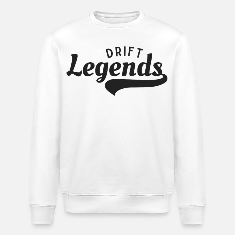 Légendes du drift rétro - Sweat bio ROLLER Stanley/Stella Unisexe - blanc