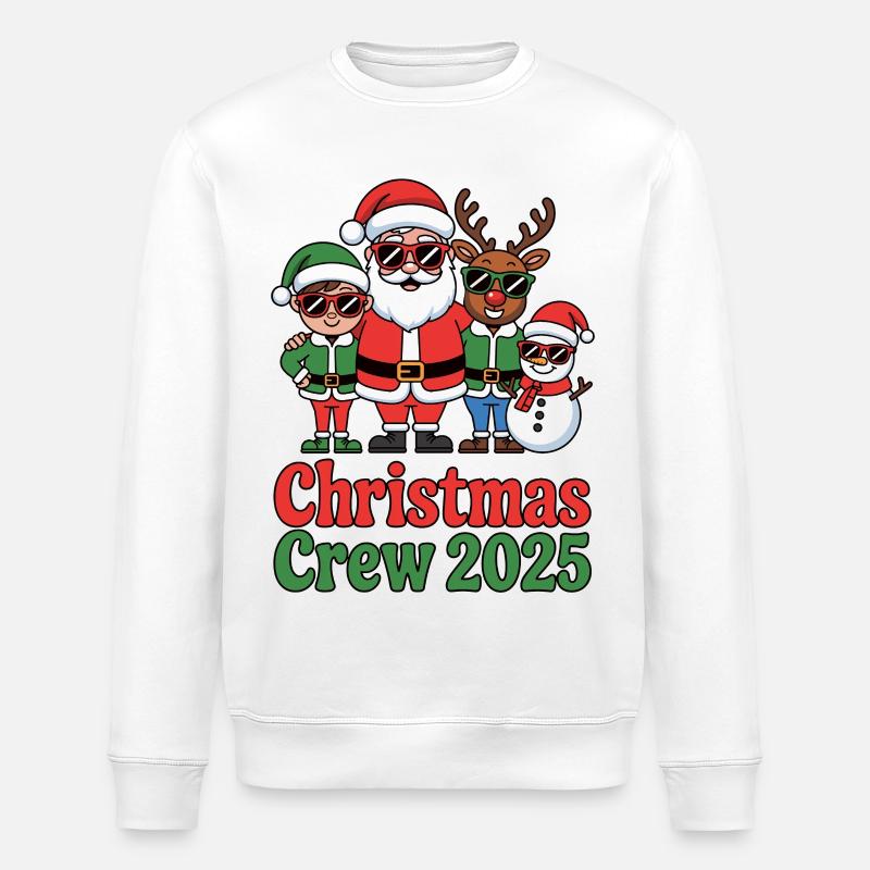 Équipage de Noël 2025 - Sweat bio ROLLER Stanley/Stella Unisexe - blanc