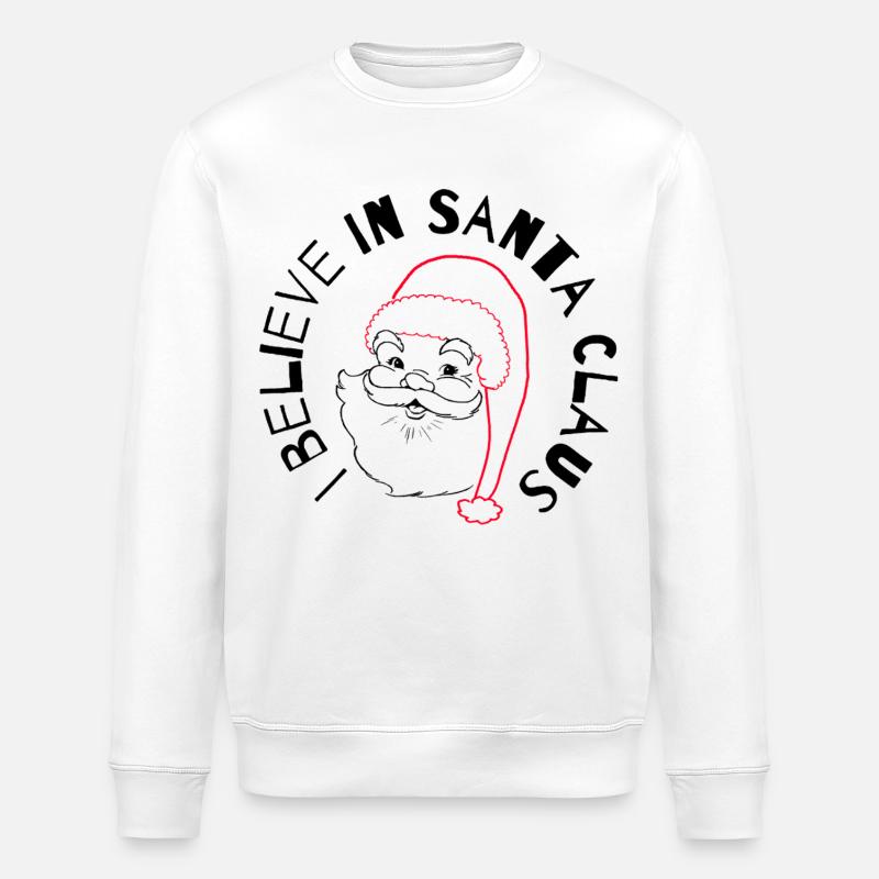 Je crois au Père Noël - Sweat bio ROLLER Stanley/Stella Unisexe - blanc