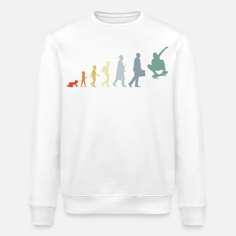 Évolution du skateur - Sweat bio ROLLER Stanley/Stella Unisexe - blanc