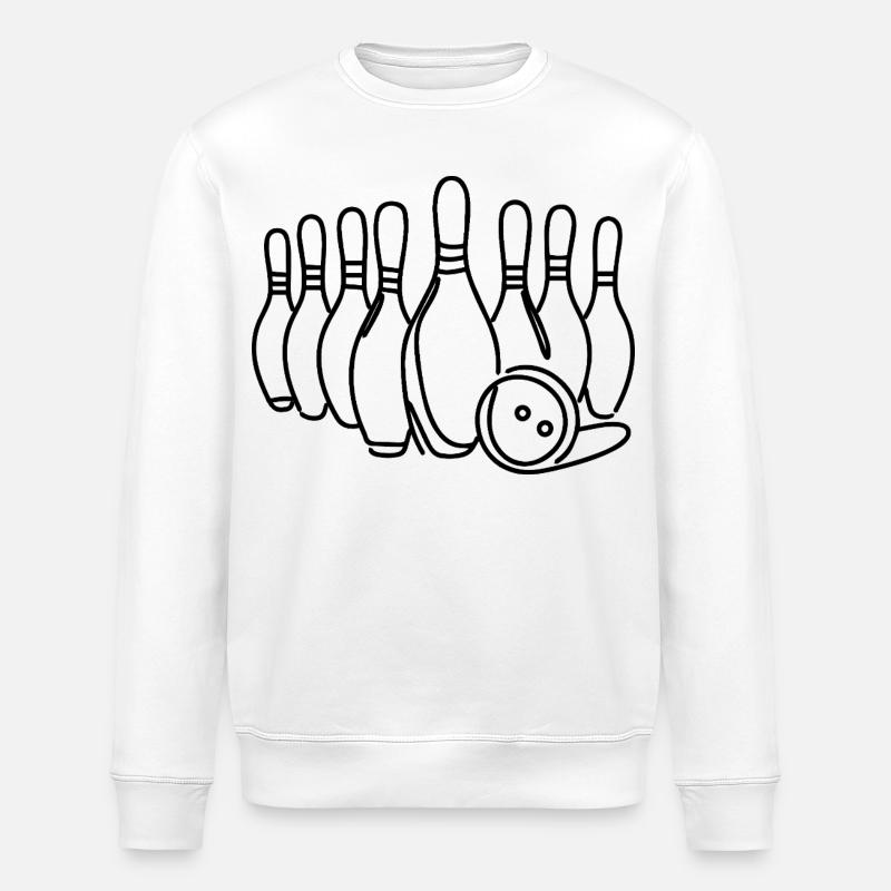Bowling Pins - Stanley/Stella Unisex Bio-Sweatshirt ROLLER - Weiß