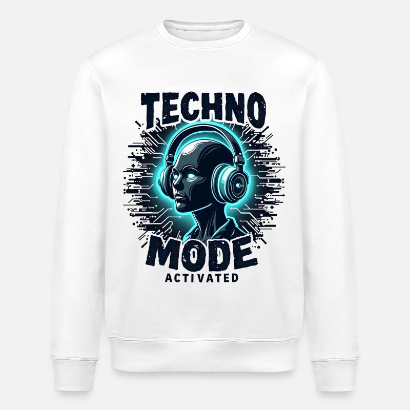Mode Techno activé – Rave Music - Sweat bio ROLLER Stanley/Stella Unisexe - blanc