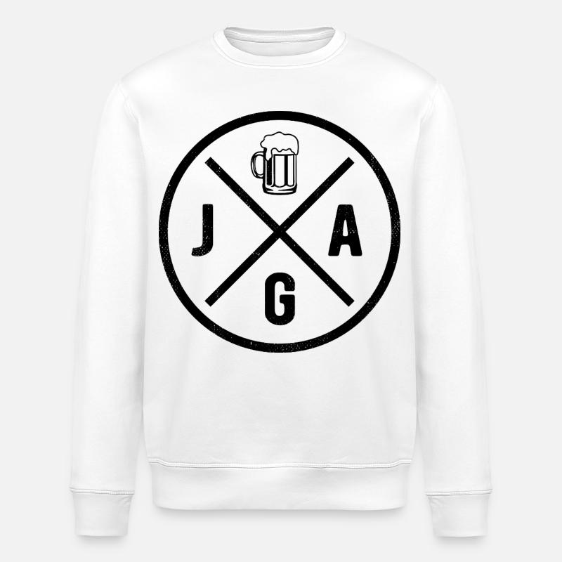 JGA Junggesellenabschied - Bier - Stanley/Stella Unisex Bio-Sweatshirt ROLLER - Weiß