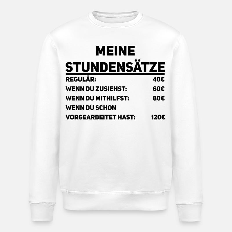 Handwerker Stundensätze - Stanley/Stella Unisex Bio-Sweatshirt ROLLER - Weiß