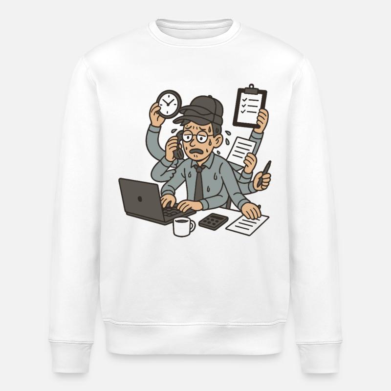 The multi-hatted worker - Stanley/Stella ROLLER Unisex Organic Sweatshirt - white