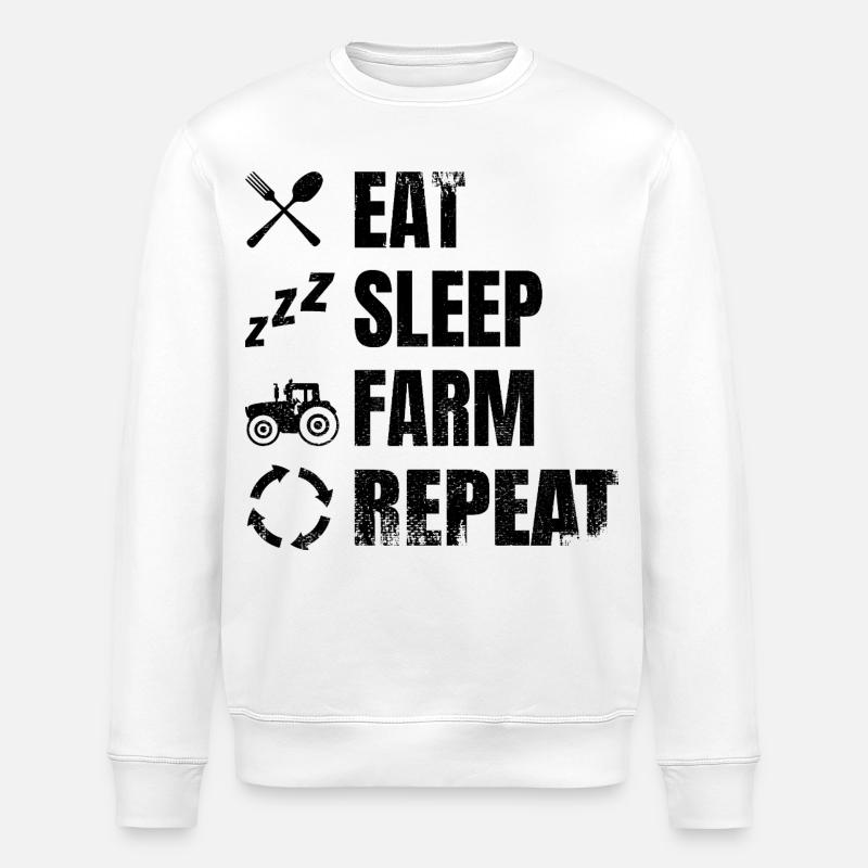 Landwirt Zeitplan - Stanley/Stella Unisex Bio-Sweatshirt ROLLER - Weiß