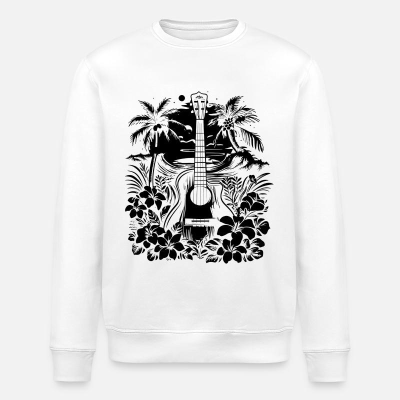 Gitarre - Stanley/Stella Unisex Bio-Sweatshirt ROLLER - Weiß