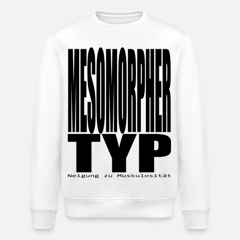 Mesomopher type Tendency to muscularity - Stanley/Stella ROLLER Unisex Organic Sweatshirt - white