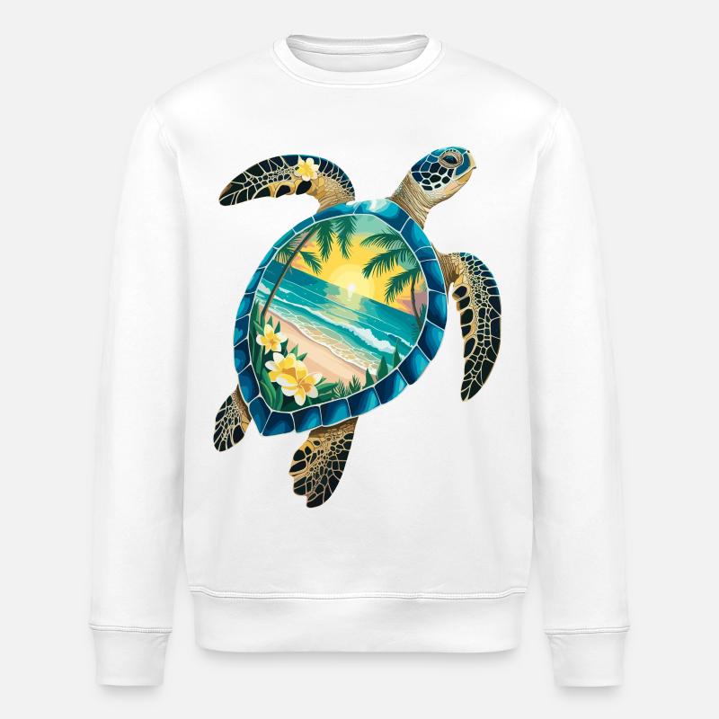 Turtle Waves Surf Turtle Surfer Turtles - Sweat bio ROLLER Stanley/Stella Unisexe - blanc