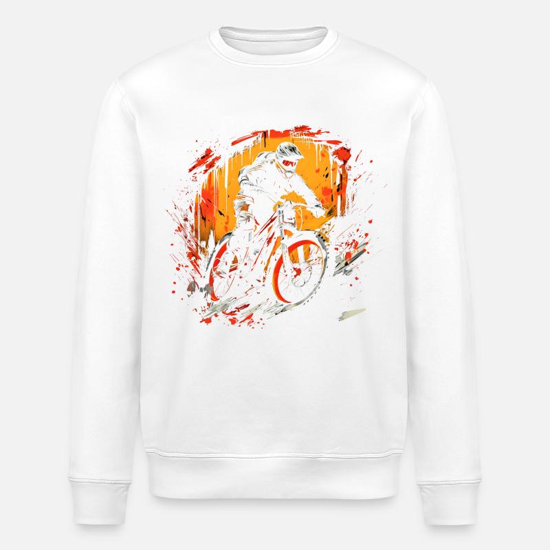 Illustration de VTT - Sweat bio ROLLER Stanley/Stella Unisexe - blanc