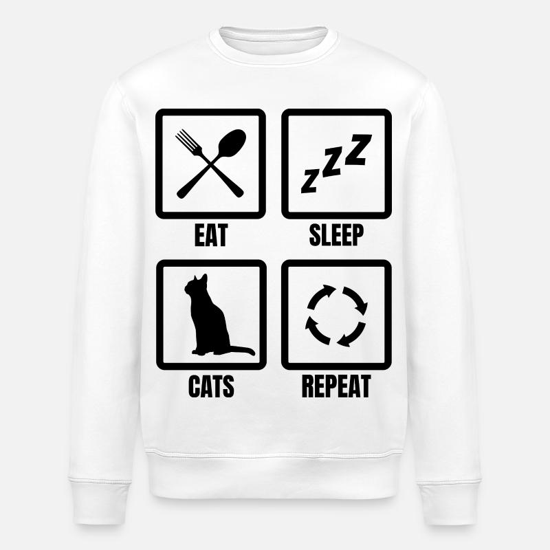 Katzenbesitzer Zeitplan - Stanley/Stella Unisex Bio-Sweatshirt ROLLER - Weiß