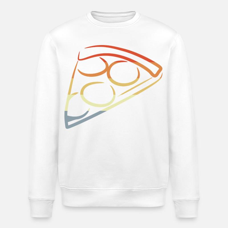 Pizza Retro Look - Stanley/Stella Unisex Bio-Sweatshirt ROLLER - Weiß