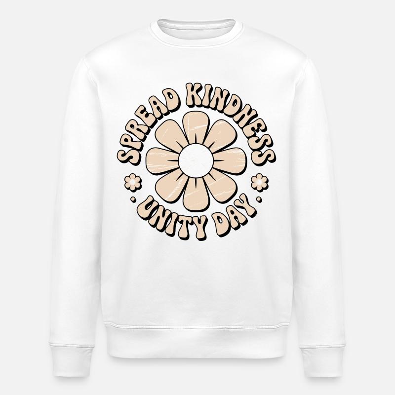 Bienveillance contre l’intimidation Message social - Sweat bio ROLLER Stanley/Stella Unisexe - blanc