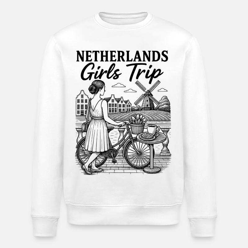 Motif moucheté d’étoile de nuit - Sweat bio ROLLER Stanley/Stella Unisexe - blanc