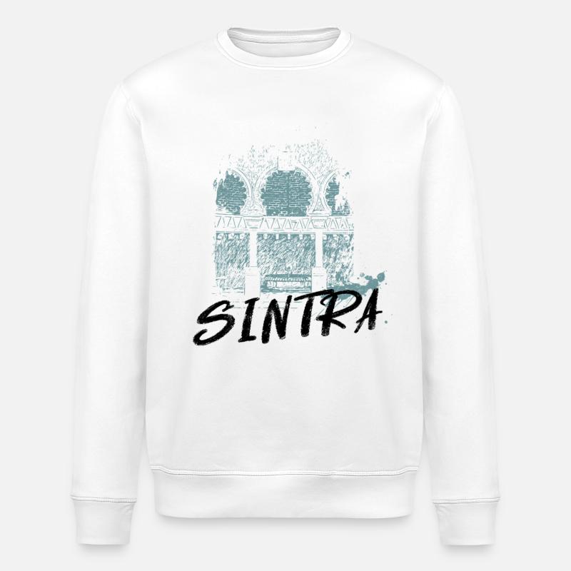 Architecture mauresque Sintra monochrome - Sweat bio ROLLER Stanley/Stella Unisexe - blanc