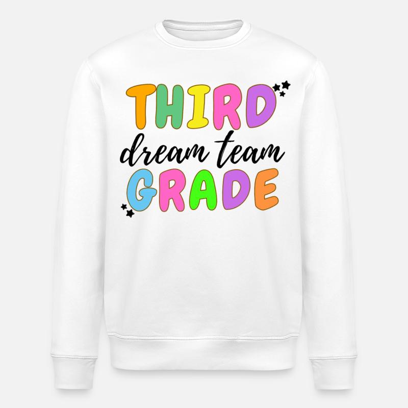 Third Dream Team Grade - Stanley/Stella ROLLER Unisex Organic Sweatshirt - white