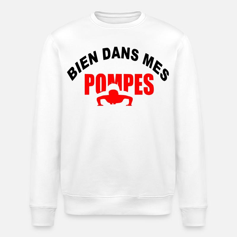 Bien_dans_mes_Pompes - Sweat bio ROLLER Stanley/Stella Unisexe - blanc