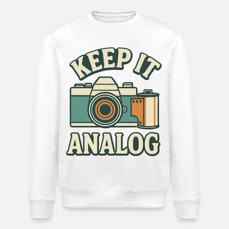 Restez analogique - Sweat bio ROLLER Stanley/Stella Unisexe - blanc