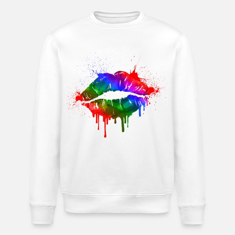 Chromatisches Lippenspray - Stanley/Stella Unisex Bio-Sweatshirt ROLLER - Weiß