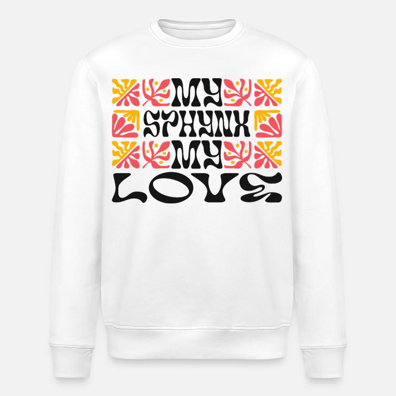 Amour des chats Sphinx - Sweat bio ROLLER Stanley/Stella Unisexe - blanc
