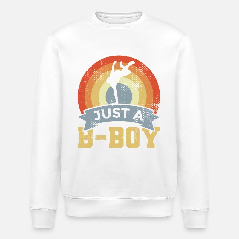 Breakdancer Junge - Stanley/Stella Unisex Bio-Sweatshirt ROLLER - Weiß