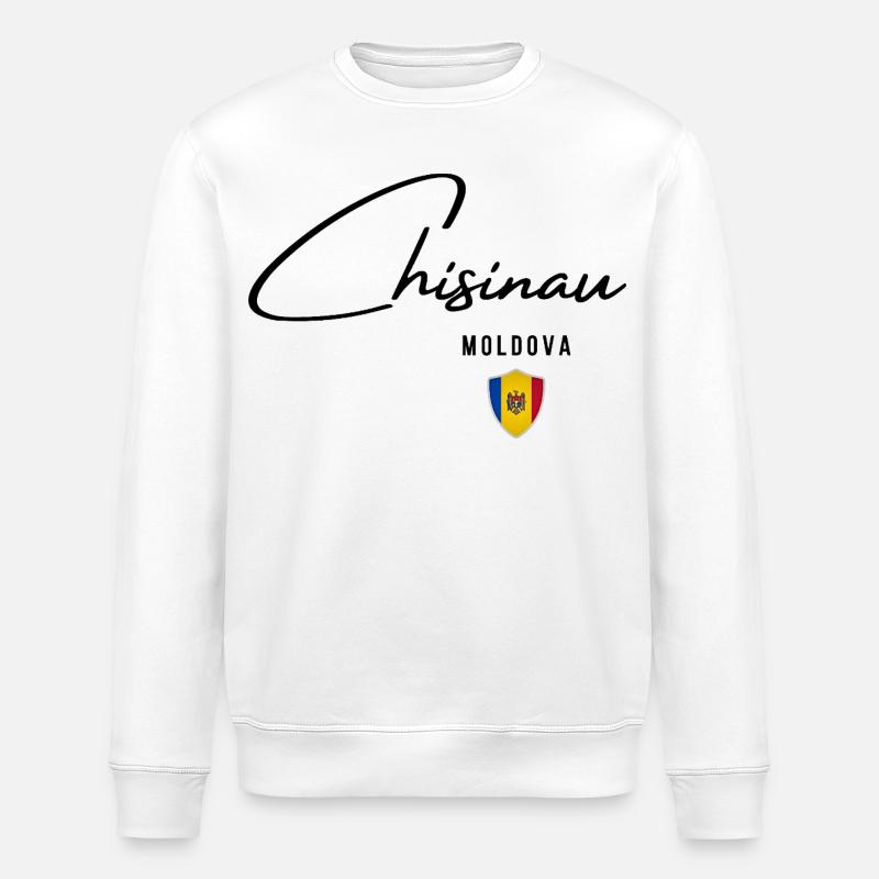 Design élégant Chisinau, j’adore Chisinau - Sweat bio ROLLER Stanley/Stella Unisexe - blanc