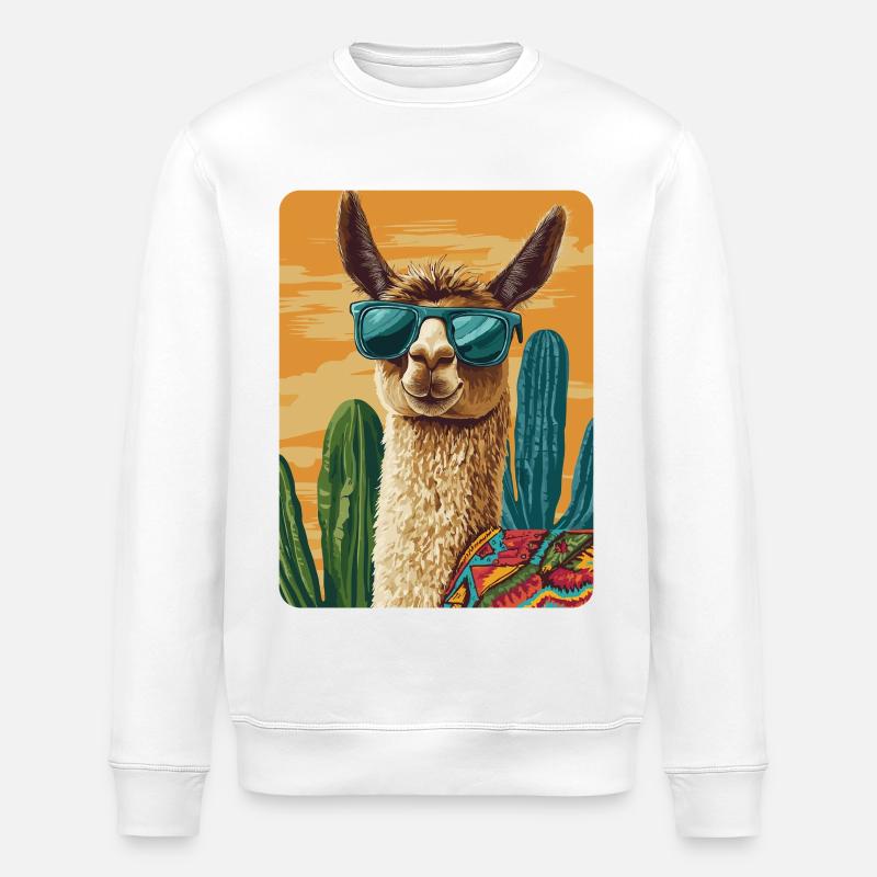 Lama - Stanley/Stella Unisex Bio-Sweatshirt ROLLER - Weiß